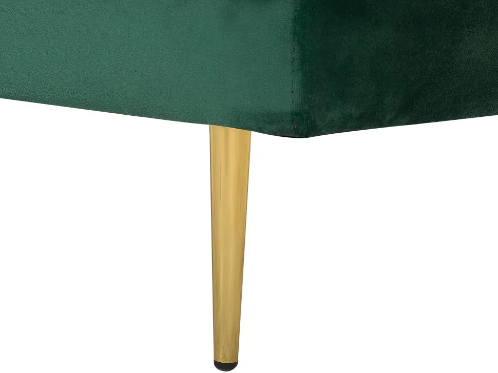 Right Hand Velvet Chaise Lounge Emerald Green Miramas