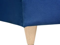 Right Hand Velvet Chaise Lounge With Storage Blue Meri
