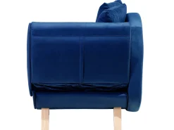 Right Hand Velvet Chaise Lounge With Storage Blue Meri
