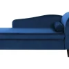 Right Hand Velvet Chaise Lounge Navy Blue Luiro