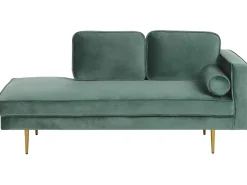 Right Hand Velvet Chaise Lounge Mint Green Miramas