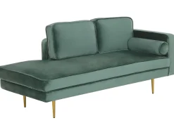 Right Hand Velvet Chaise Lounge Mint Green Miramas