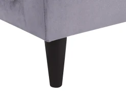Right Hand Velvet Chaise Lounge Dark Grey Luiro