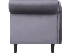 Right Hand Velvet Chaise Lounge Dark Grey Luiro