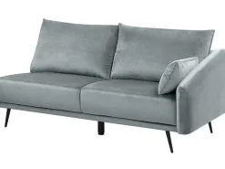 Right Hand Velvet Corner Sofa Grey Varde