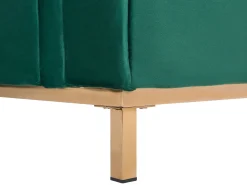 Right Hand Velvet Corner Sofa Emerald Green Oslo