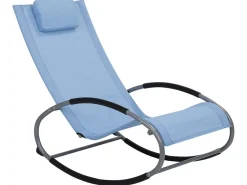 Rocking Sun Lounger Blue Campo