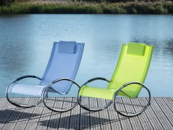 Rocking Sun Lounger Blue Campo