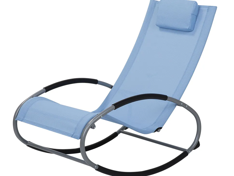 Rocking Sun Lounger Blue Campo