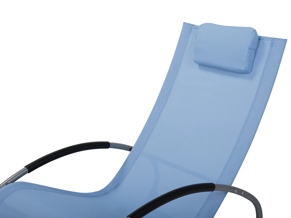 Rocking Sun Lounger Blue Campo
