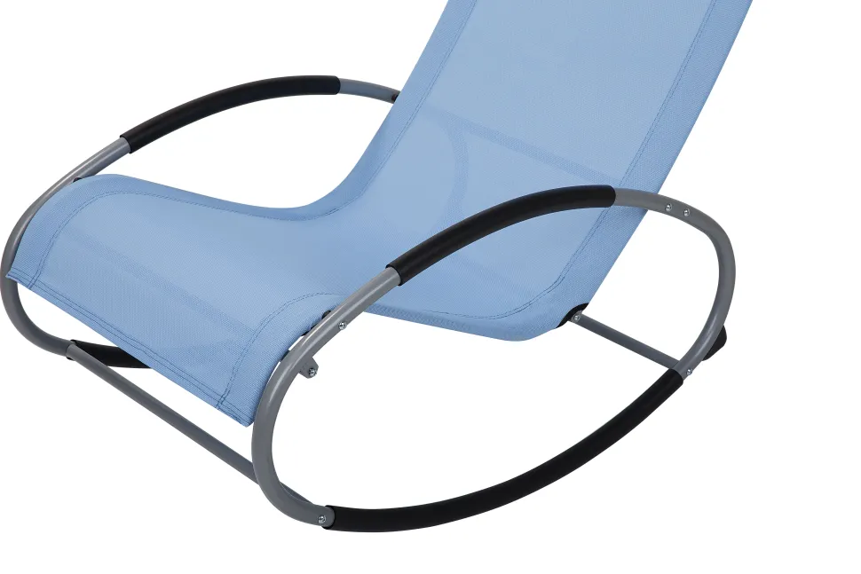 Rocking Sun Lounger Blue Campo