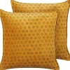 Samtkissen Sonnenmuster Senfgelb 45 X 45 Cm 2Er Set Rapis