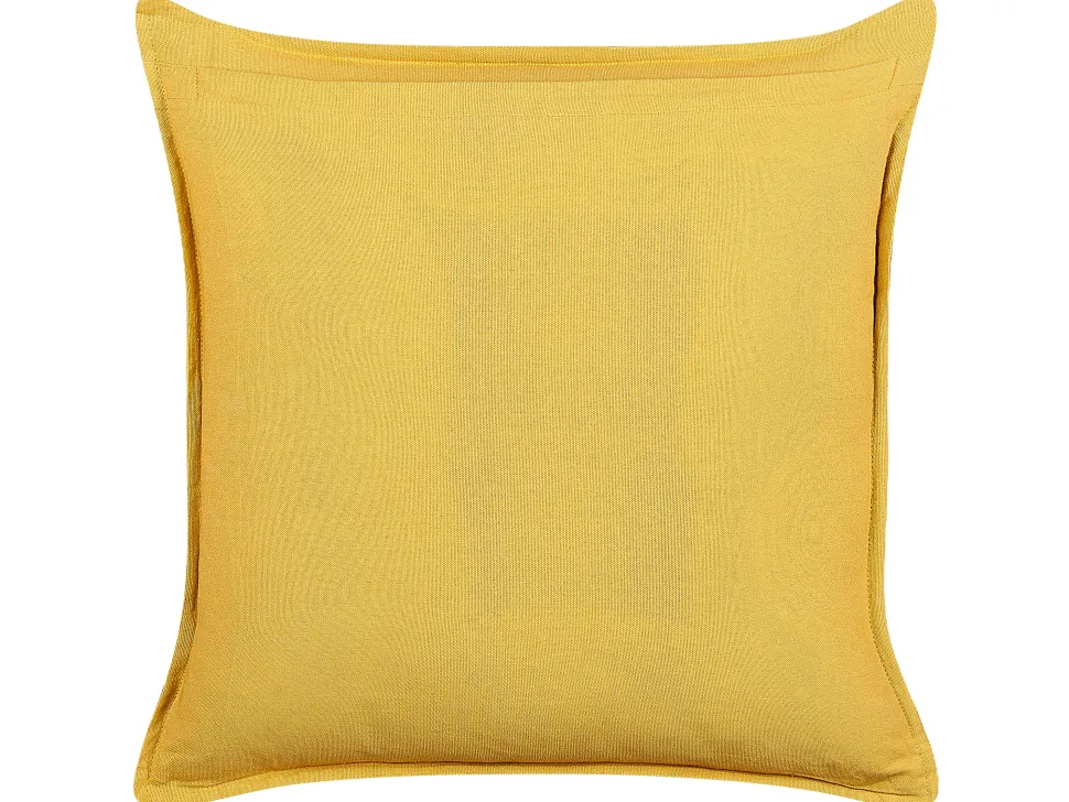 Samtkissen Sonnenmuster Senfgelb 45 X 45 Cm 2Er Set Rapis