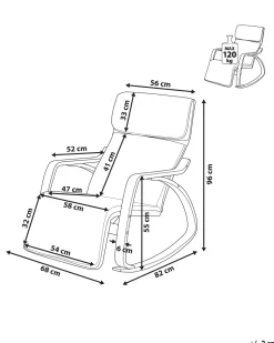Schaukelsessel Polsterbezug Schwarz Weston