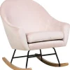 Schaukelsessel Samtstoff Rosa Oxie