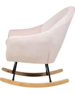 Schaukelsessel Samtstoff Rosa Oxie