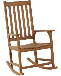 Schaukelstuhl Akazienholz Heller Holzfarbton Bojano