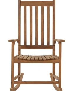 Schaukelstuhl Akazienholz Heller Holzfarbton Bojano