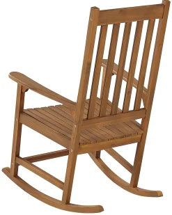 Schaukelstuhl Akazienholz Heller Holzfarbton Bojano