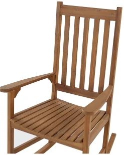 Schaukelstuhl Akazienholz Heller Holzfarbton Bojano