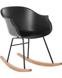 Schaukelstuhl Kunststoff / Buchenholz Schwarz Harmony