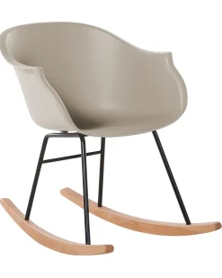Schaukelstuhl Kunststoff / Buchenholz Beige Harmony