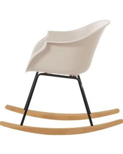Schaukelstuhl Kunststoff / Buchenholz Beige Harmony