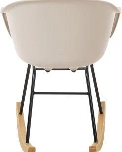 Schaukelstuhl Kunststoff / Buchenholz Beige Harmony