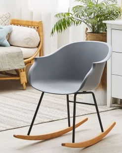 Schaukelstuhl Kunststoff / Buchenholz Grau Harmony