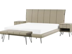 Schlafzimmer Komplett Set 4-Teilig Beige 180 X 200 Cm Betin