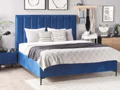 Schlafzimmer Komplett Set 3-Teilig Blau 180 X 200 Cm Sezanne