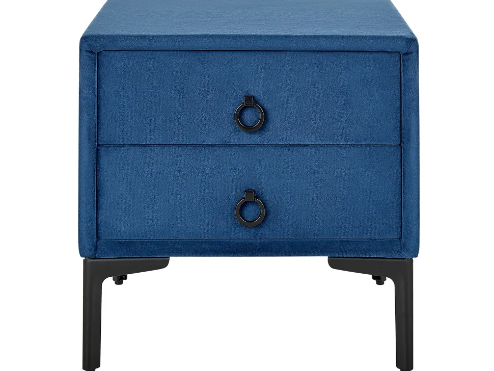 Schlafzimmer Komplett Set 3-Teilig Blau 180 X 200 Cm Sezanne