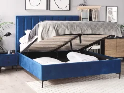 Schlafzimmer Komplett Set 3-Teilig Blau 180 X 200 Cm Sezanne