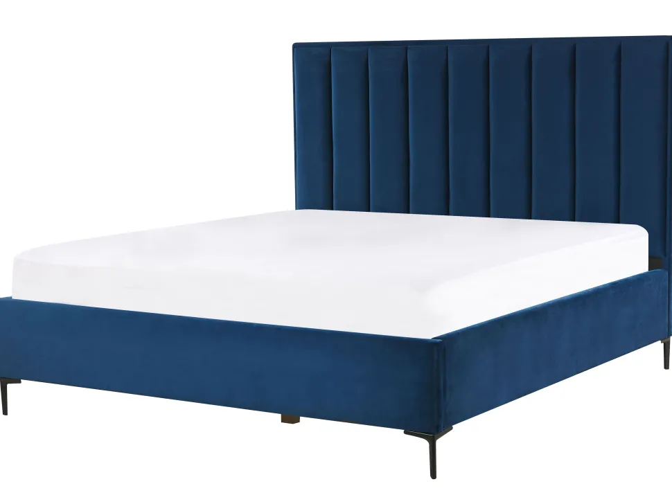 Schlafzimmer Komplett Set 3-Teilig Blau 180 X 200 Cm Sezanne