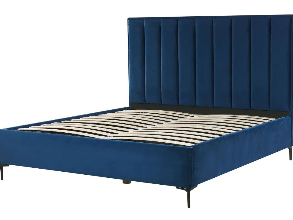 Schlafzimmer Komplett Set 3-Teilig Blau 180 X 200 Cm Sezanne