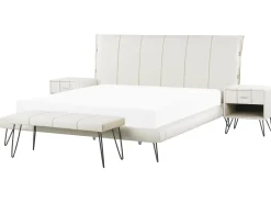 Schlafzimmer Komplett Set 4-Teilig Weis 180 X 200 Cm Betin