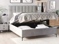 Schlafzimmer Komplett Set 3-Teilig Grau 180 X 200 Cm Sezanne