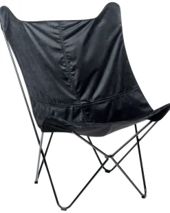 Schmetterlingssessel Samtstoff Schwarz Nybro