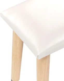 Schminktisch Mit 2 Schubladen, Hochklappbarem Spiegel Und Hocker Weis Brioude