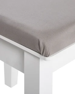 Schminktisch Mit Ovalem Spiegel Hocker 4 Schubladen Weis Lune