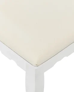 Schminktisch Mit Rechteckigem Spiegel Hocker 5 Schubladen Weis Rayon