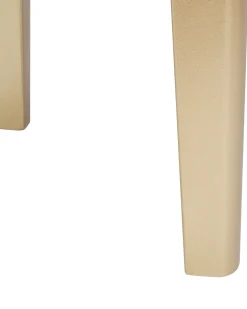 Schminktisch Mit Rundem Led-Spiegel Hocker 4 Schubladen Grau / Gold Fedry