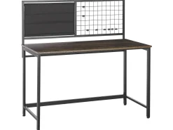 Schreibtisch Dunkler Holzfarbton / Schwarz 118 X 60 Cm Vince