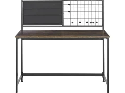 Schreibtisch Dunkler Holzfarbton / Schwarz 118 X 60 Cm Vince