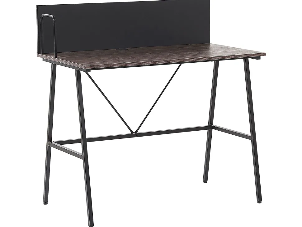 Schreibtisch Dunkler Holzfarbton 100 X 50 Cm Hastings