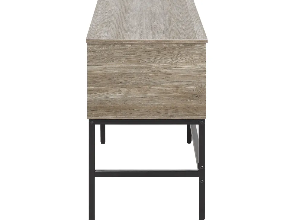 Schreibtisch Heller Holzfarbton 120 X 48 Cm 2 Schubladen Grant