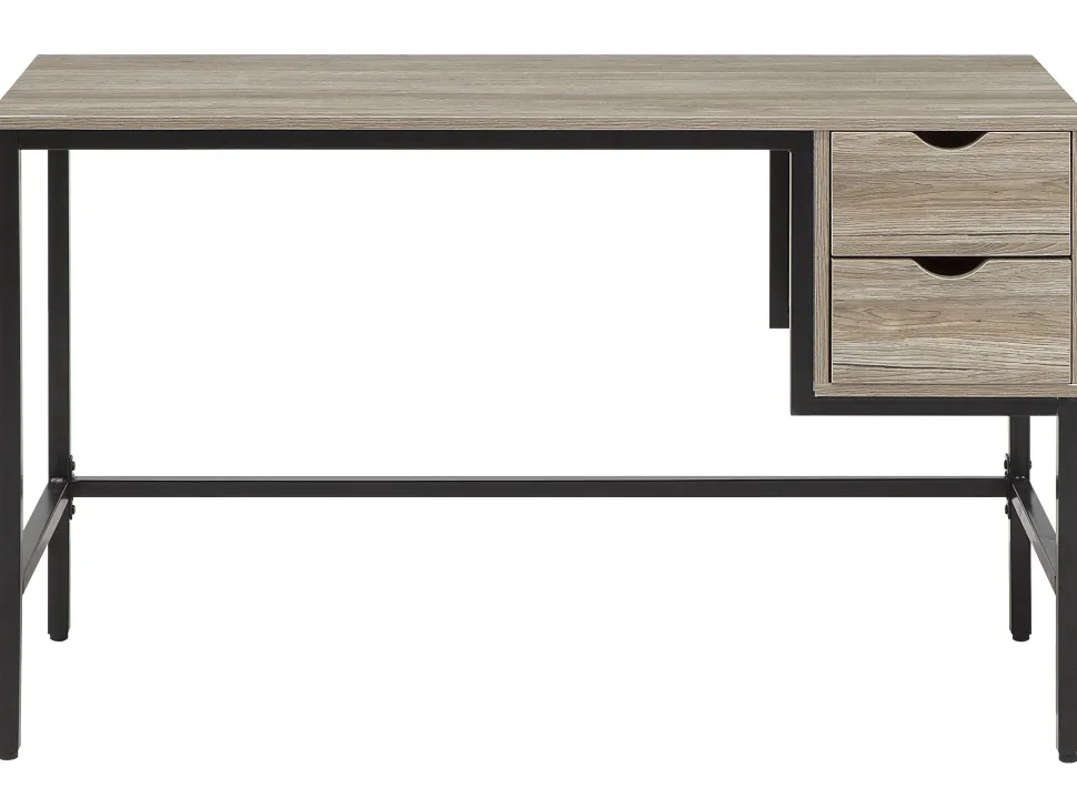 Schreibtisch Heller Holzfarbton 120 X 48 Cm 2 Schubladen Grant