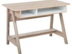 Schreibtisch Heller Holzfarbton / Weis 110 X 60 Cm Jackson