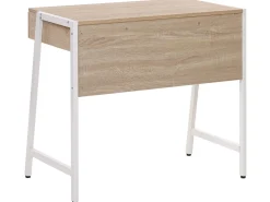 Schreibtisch Heller Holzfarbton / Weis 84 X 48 Cm Carter