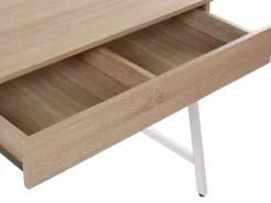Schreibtisch Heller Holzfarbton / Weis 84 X 48 Cm Carter